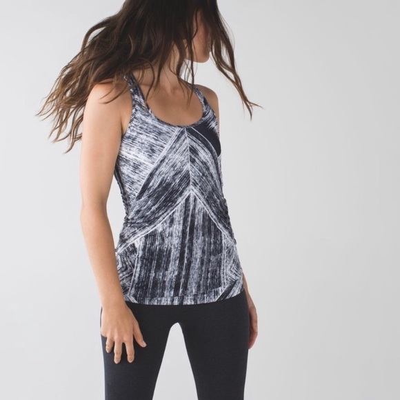 (A7) Lululemon Cool Black & White Racerback Tank Top, Size Small - Picture 2 of 9